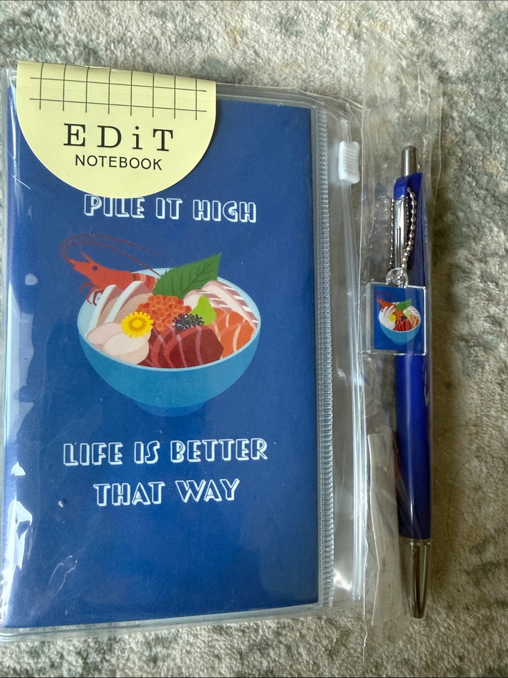 NWT Marks EDiT Notebook & Pen, Japanese Seafood Bowl/Kaisendon, Limited Edition